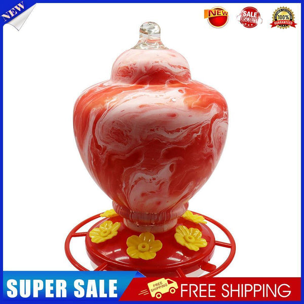 Plastic Bird Water Feeder Bottle Hanging Flower Hummingbird Feeder (Red)