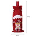 Santa Claus Snowman Elk Red Wine Bottle Cartoon Cover Bags Christmas Table Decor