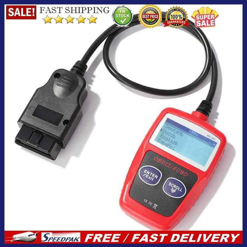 MS309 LCD Digital OBD2 Scanner for Automotive Diagnostic Tools Car Code Rea