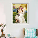 5D DIY Round Drill Diamond Painting Girl Cat Cross Stitch Embroidery Mosaic