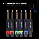 6.35mm Mono Male Plug Connector DIY Soldering Plug for Microphone (Black)