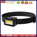 COB LED Head Lamp 3 Modes Waterproof Headlight Flashlight for Camping (Black)