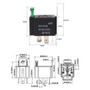Car Fuse Relay SPST Automotive Electrical Relays 12V 5-Pin 30A with 14AWG Wires