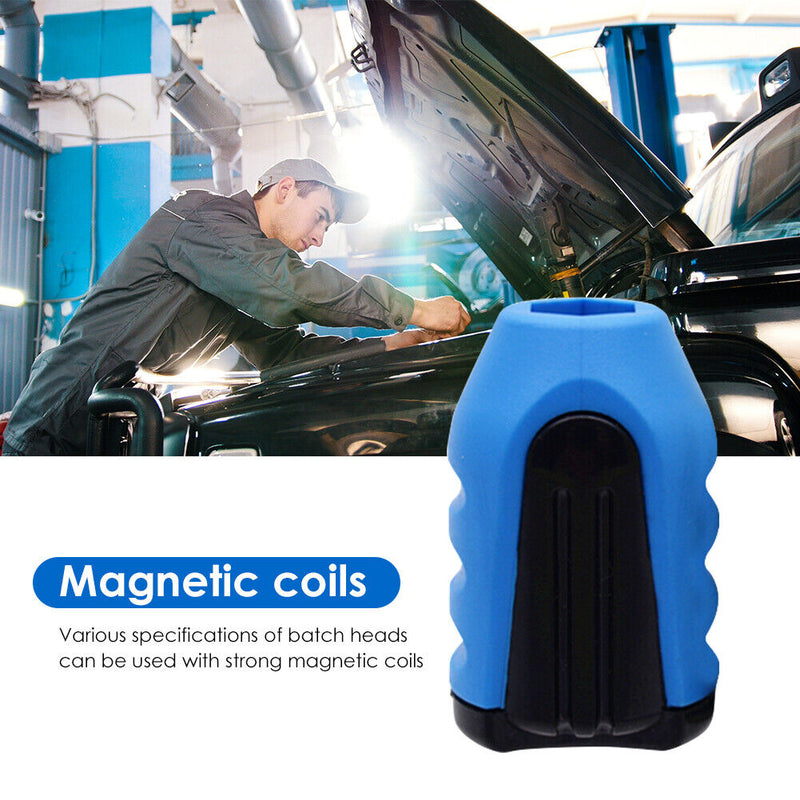 Strong Magnetizer Drill Bit Magnetic Ring Magnet Screwdriver Bits (Blue)