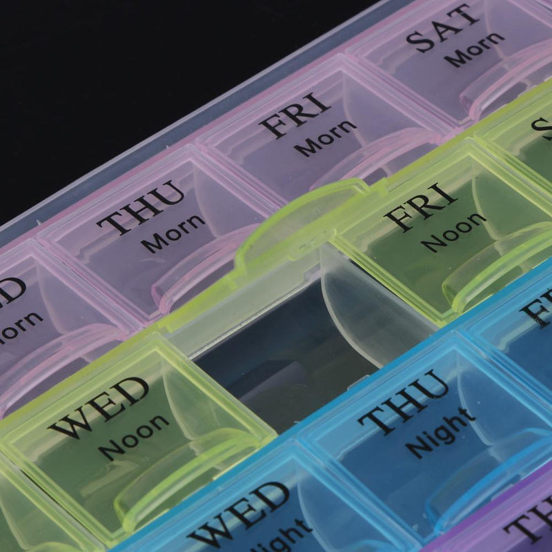 28 Small Compartment Pill Box 7 Day Medicine Storage Organizer Container Case