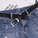 Women Men Woven Elastic Braided Stretch Strap Pin Buckle Belt for Jeans Pants