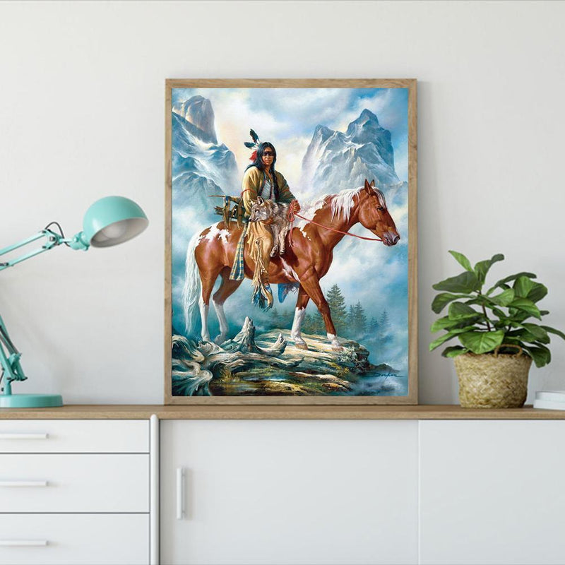 5D DIY Full Drill Diamond Painting Indiana Embroidery Mosaic Kit Home Wall Decor