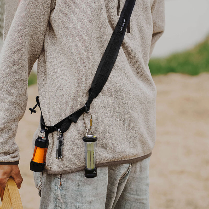 Polyester Webbing Shoulder Straps Multiple Metal Hanging Loop for Carrying To