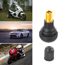 100x tubeless Car Motorcycle Valves TR412 Snap In Short Black Rubber