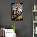 Home Weatherproof Retro Chic Sexy Beauty Sign Iron Painting Drawing (B)