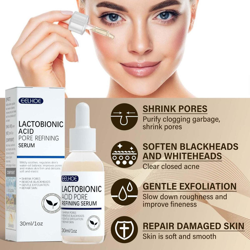 Lactobionic Acid Shrink Pores Essence Exfoliating Moisturizing Smooth Pores: