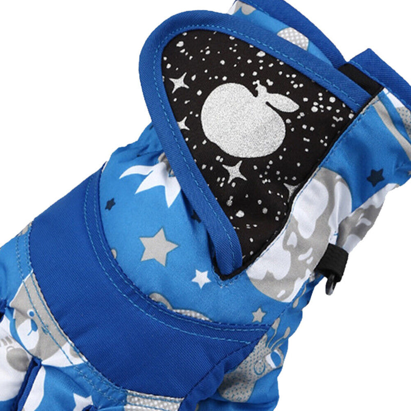 Anti-Skid Warm Ski Gloves Windproof Outdoor Cycling Skating Gloves for Boy Girl