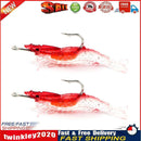 2pcs 6cm 3g Simulation Shrimp Lure Fishing Baits w/ Hook Crankbait (Red) Newly