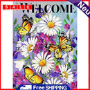 Butterfly Flowers Diamond Painting Full Round Rhinestone Wall