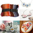 100 Colors Embroidery Thread Hand Cross Stitch Floss Strands Craft DIY Handge