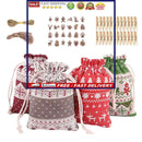 Christmas Burlap Bags with Drawstring Packaging Burlap Pouches Xmas Gift Bags