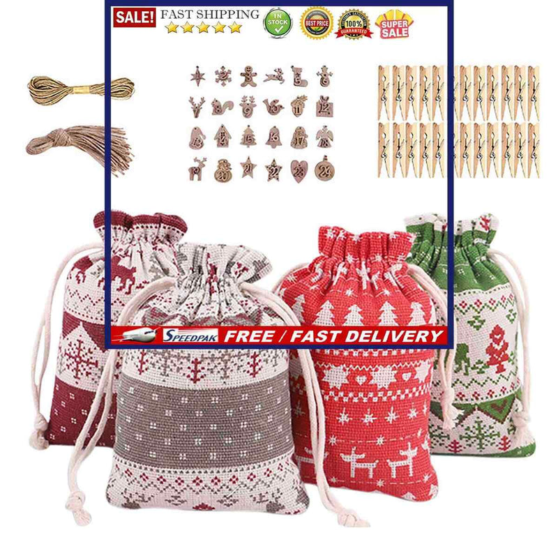 Christmas Burlap Bags with Drawstring Packaging Burlap Pouches Xmas Gift Bags