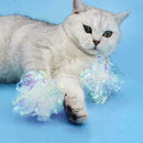 Cat Toys Ball Mylar Crinkle Interactive Colorful Ring X7X2 Pet Play Stuff C5U1