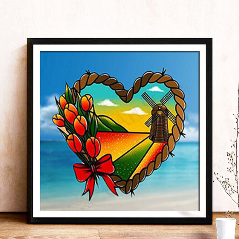 Diamond Painting Full Round Drill Seaside Scene Rhinestone Picture (B1256)