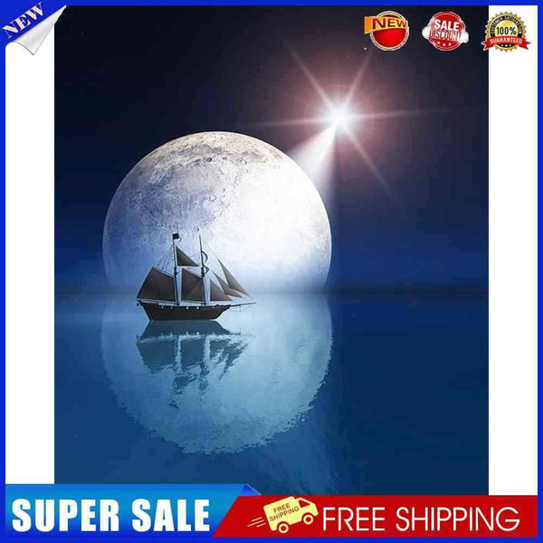 Sea Moon Oil Paint By Numbers Kit DIY Acrylic Painting on Canvas Frameless