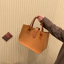 Women PU Leather Quilted Shoulder Bag Luxury Travel Pure Color Top-Handle Bag