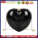 Girls Heart Women Shoulder Chain Messenger Bags Crossbody Handbags (Black)
