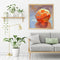 Oil Paint By Numbers Orange Frameless Picture Craft Kit for Home Living Room