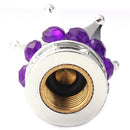 4pcs Car Rhinestone Crown Wheel Tire Valve Cap Auto Dust Air Cover (Purple)
