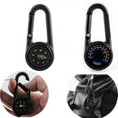 Key Buckle Compass Thermometer Carabiner 3 in 1 Double Sided Metal Compasses