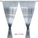 Leaf Print Semi-shading Tulle Curtains Living Room Bedroom Window Screen Drap