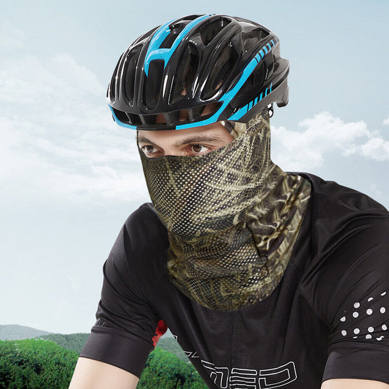 Camouflage Balaclava Scarf Ski Cycling Full Face Cover Neck Head Warmer (A)