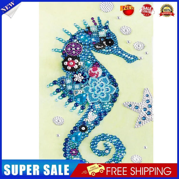 5D Diamond Painting Kit DIY Hippocampus Partial Special Shape Drill (KA351)
