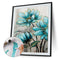 Blue Flowers Paint By Numbers Kit DIY Art Frameless Picture On Canvas (A)