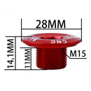 M15 MTB Bike Cranks Screw Aluminum Crankset Cover Crank Bolt Caps (Red S) Newly