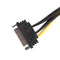 2pcs 15pin SATA to 6pin PCI-e PCI Express Adapter Cable for Video Card