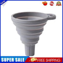Silicone Retractable Wide Mouth Funnel Liquid Filter Separator Tool (Grey)