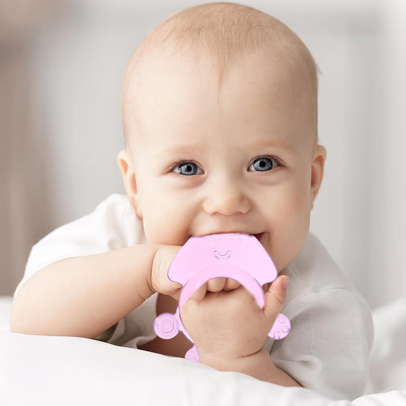 Cute Baby Teether Kids Silicone Teething Chewable Pacifier (Pink Octopus) Newly