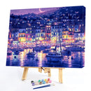 Painting By Numbers DIY Night Sky Ship Canvas Oil Wall Art Picture Ornaments Kit