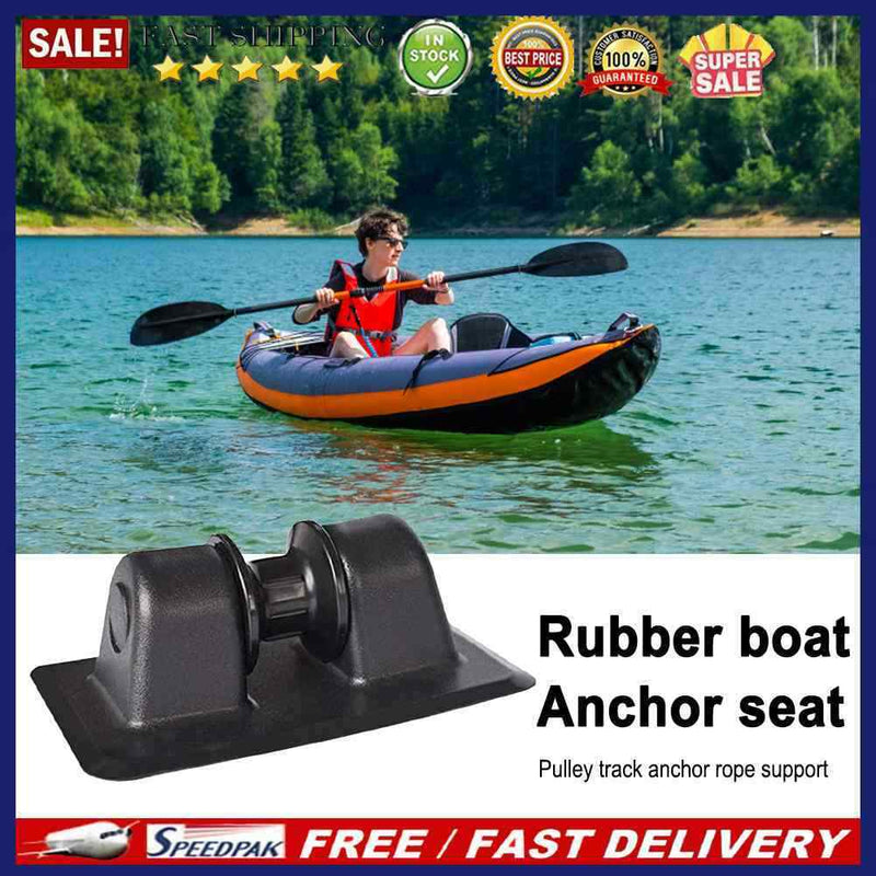 Kayak Pulley Track Rope Holder Tie off Patch Wheel Inflatable Boat Row Roller
