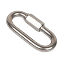 Stainless Steel Screw Lock Quick Links Chain Climbing Carabiner Hook (M8) Newly