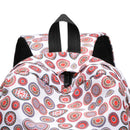 Ethnic Print Backpacks Women Girls Bookbag Casual Schoolbag(Circles)