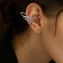 Sparkling Wedding Earrings Angel Wings Ear Cuff Ear Clip Without Piercing