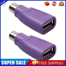 2pcs PS2 Male to USB Female Adapter Computer Mouse Keyboard Converters