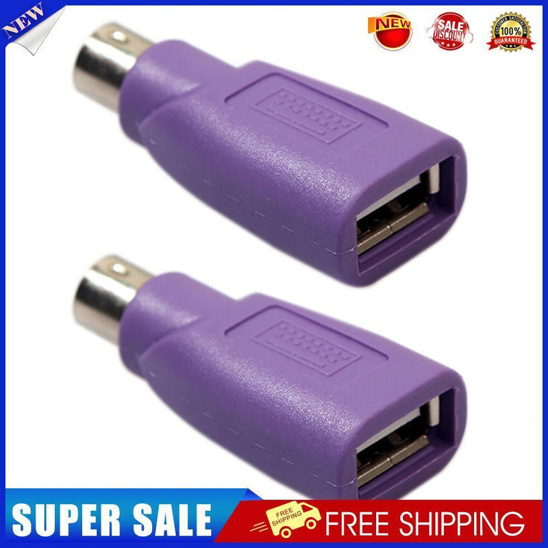 2pcs PS2 Male to USB Female Adapter Computer Mouse Keyboard Converters