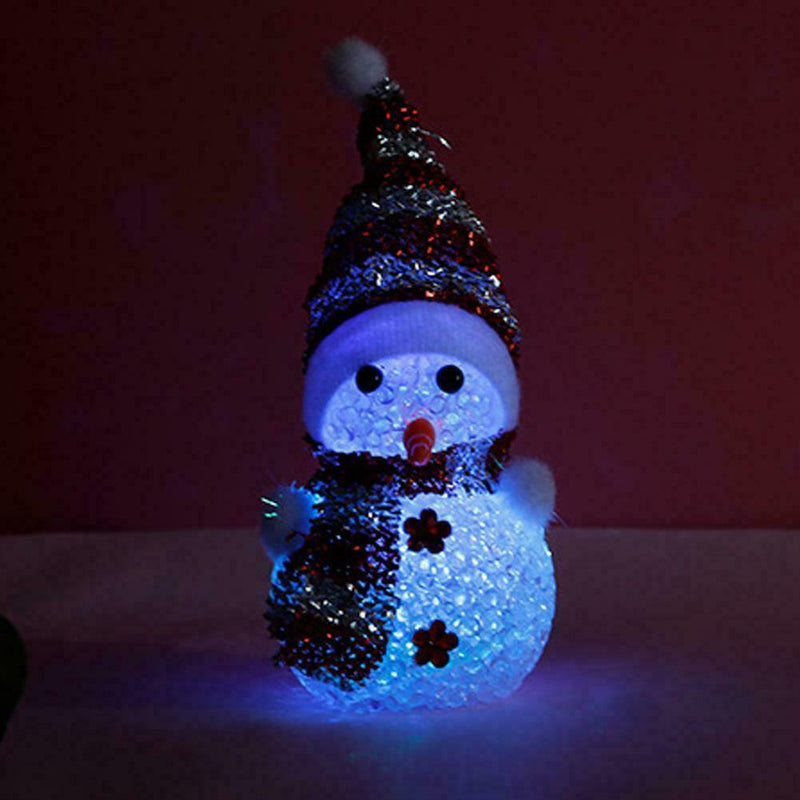 Xmas LED Snowman Santa Claus Ornament Christmas Tree Light Hanging J9P4
