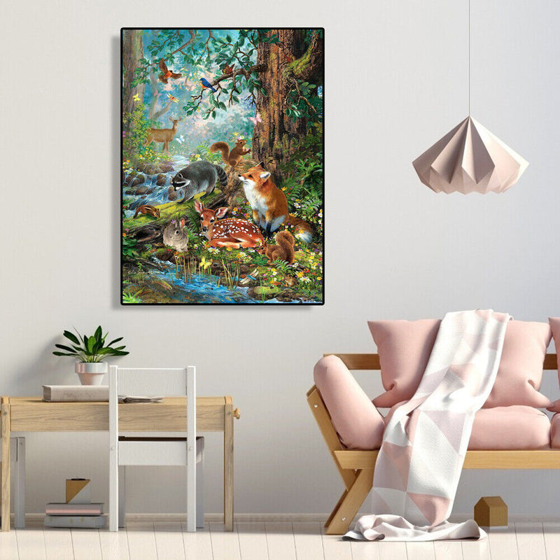 Painting By Numbers DIY Animal World Canvas Oil Wall Art Picture Ornaments Kit