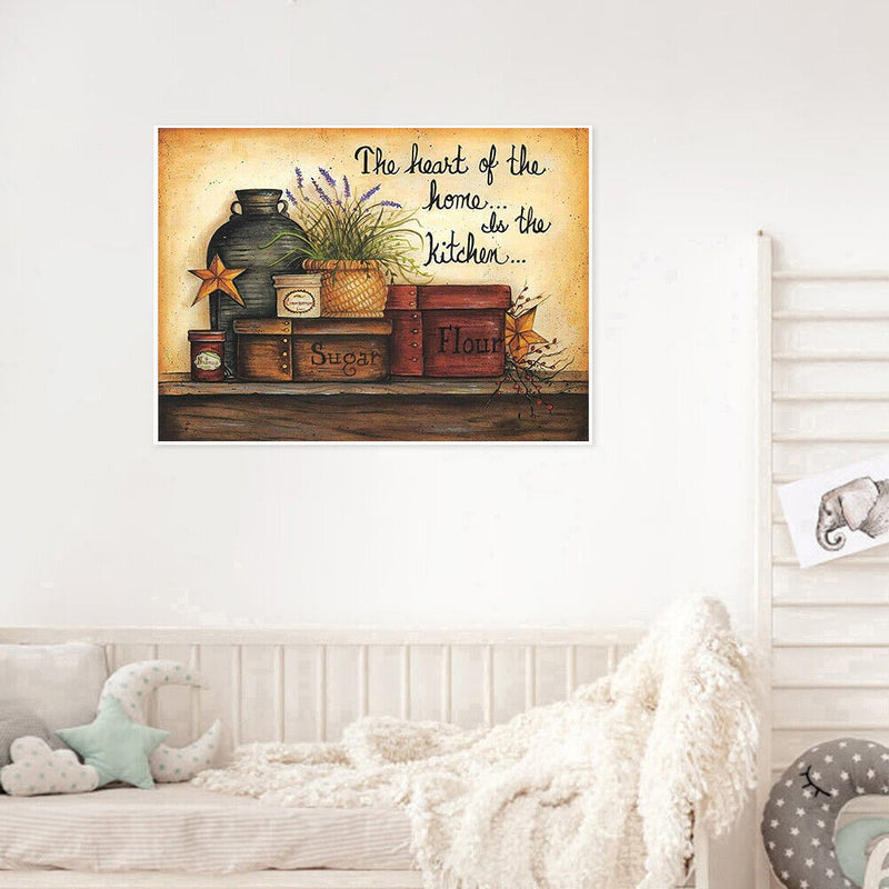 Kitchen Cooker Oil Paint by Numbers Hand Painted Frameless Picture Home Ornament