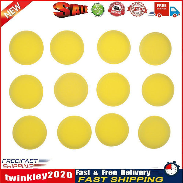 12pcs/lot Car Yellow Foam Waxing Pads Applicator Polish Vehicle Sponge Newly