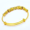Bangle Chinese Lucky Feng Shui Double Filled Beads Bracelet L3C4 Unisex S7J6