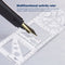 Multifunctional Geometric Ruler Plastic Drawing Ruler for Student School Offi
